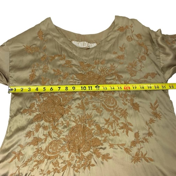 Magnolia Pearl Parnassus Tunic 100% Silk Embroidered Dress - Picture 7 of 13